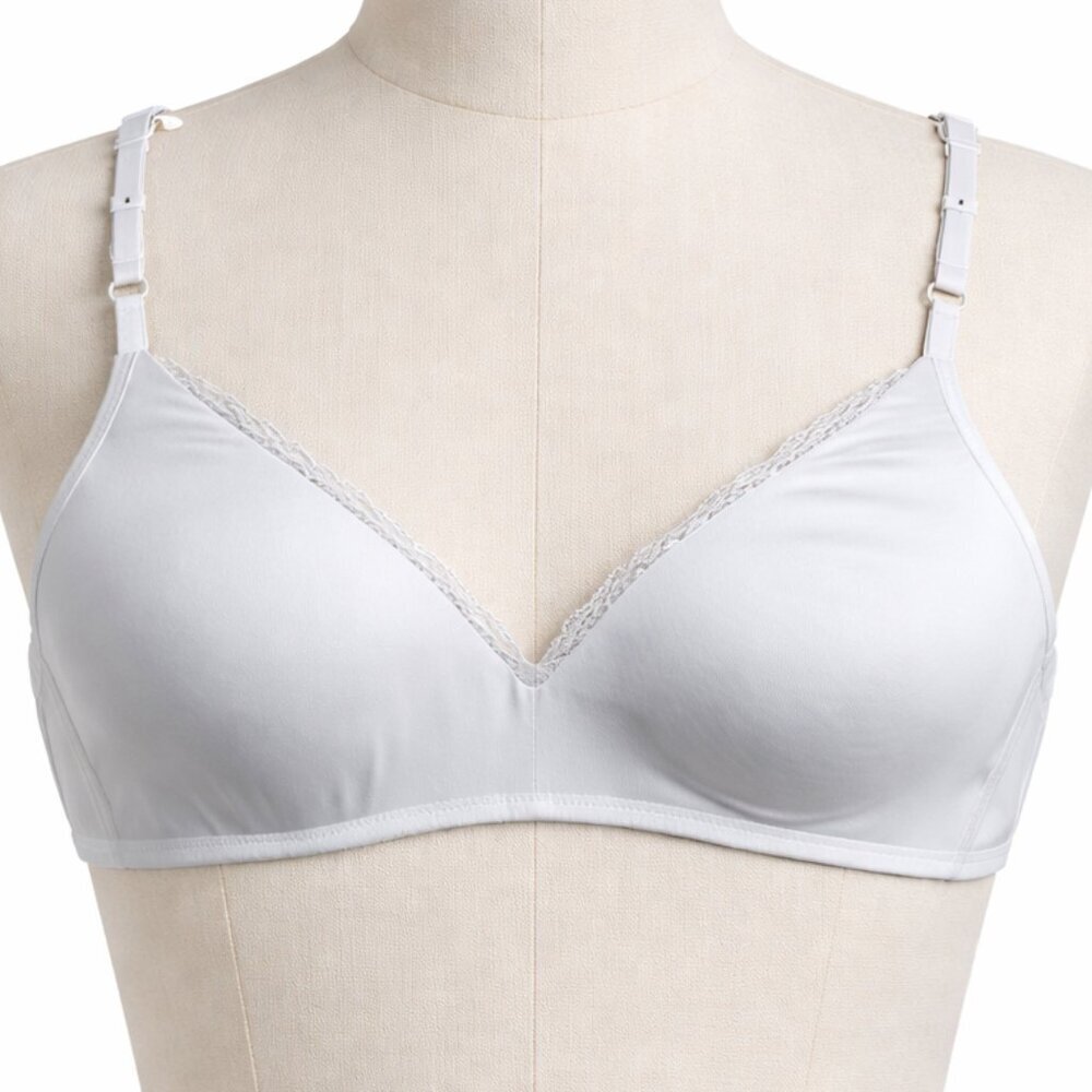 Aerie Unlined Nude Size 32D Bra Tan Beige Lace Trim